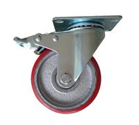 Ruota in PU medio piatto con nucleo in ghisa da 1 x 4 pollici ad alta resistenza con