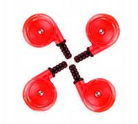 Ruota in silicone per girello Baby Walker - Pezzo di ricambio, 4 pezzi/set, set di ruote, morbido (rosso)
