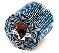 RUOTA LAMELLARE 100 x 100 G. 80 ZIRCONIO FORO 19,1 mm PER SATINATRICE FLEX RUPES METABO STAYER