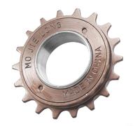 Ruota libera a velocità singola, 16/18/20T 35 mm 1/2" x 1/8", per bici a scatto fisso e a velocità singola, struttura in acciaio, finitura marrone, ciclisti e piloti urbani (18T)