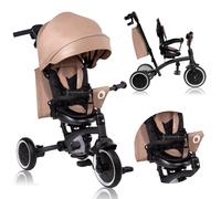 LIONELO Tris Plus 2in1 Bicicletta Triciclo e Passeggino pieghevole per bambini da 9 mesi fina a 25kg Sedia 360gradi Fronte Mamma o Strada Bici regolabile e compatta Borsa Portabibite Ruote PU