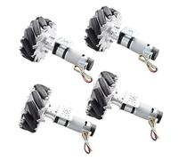 ruota mecanum Kit for auto robot con ruota Mecanum da 60 kg di carico con motore encoder da 24 V CC Progetto ROS Ardo STM32 RaspPi fai da te