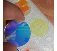 Ruota modello da 6 pezzi Filtro colorato for proiettore Vetro dicroico da 37,5 mm for luci sceniche, luci pubblicitarie (Size : Pink)