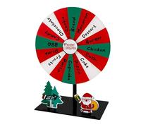 Ruota Natalizia Della fortun | Gioco Dei TurnTable 16 | Game Di Tabella Roulette Interattiva | Acrilrad 25 Cm Multilorato E Estinto Per Festa Di Natale, Scuola, Fiera, Giochi Di Apprendimento E
