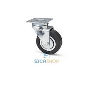 Ruota a forcella girevole 160 avo a/zincr/gomma nera d.mm 50x18 p.mm 40x40 (4 pe