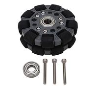 Ruota omnidirezionale per robot, 100 mm, resistente, rotazione a 360 gradi, con cuscinetto centrale, movimento flessibile in tutte le direzioni, per auto robot e piattaforme,