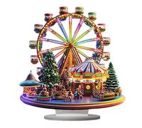 Ruota Panoramica Del Villaggio Di Natale - Ornamento E Decorazione Natalizia | Mensole In Acrilico Con Ruota Panoramica | Decorazioni Per Le Feste