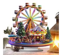 Ruota panoramica di Natale - Albero di Natale della ruota panoramica | Decorazioni natalizie | Decorazione natalizia della ruota panoramica | Ornamenti acrilici per scaffali ruota panoramica |