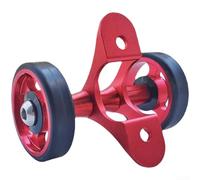 Ruota parafango pieghevole in lega di alluminio con asse cuscinetto liscio, compatto 42 x 61 x 70 mm, ruota di ricambio per bicicletta anteriore, facile da installare, accessori (rosso)