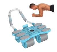 Ruota per Addominali - Allenamento Muscolare a 4 Ruote con Rimbalzo Automatico - Attrezzatura Fitness con Ginocchiera per Interno ed Esterno - Uomini Donne Adulti Appassionati
