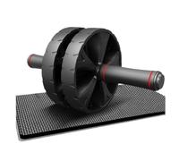 Ruota per addominali, Attrezzatura for allenamento addominali con ruota a rulli for for allenamenti di forza addominale difficile(Black)