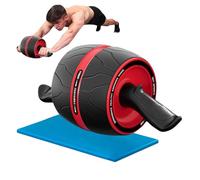 Ruota Per Addominali, Roller Addominale Doppia Ruota, Attrezzatura Rinforzo Muscolare Con Ginocchiera Per Appassionati Di Sport Uomini E Donne Ragazzi