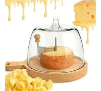 Ruota Per Bigodini Formaggio Con Coperchio, 2026 Nuova Affettatrice Fiori Formaggio, Lama Affilata E Rasoio Cioccolato Base In Legno, Crea Bellissimi Formaggi, Di Rosa #2