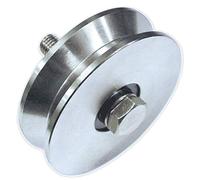 RUOTA PER CANCELLI CON BULLONE 2 C. GOLA "V" (Ø 140 mm. Spessore 32 mm.)