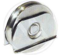 RUOTA PER CANCELLI SUPPORTO APERTO GOLA "U" "NF131" Ø 120 mm.