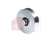 Ruota per cancello gola a V con 2 cuscinetti - COMUNELLO 305V zincata