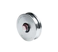 Ruota per cancello gola semitonda con 2 cuscinetti - COMUNELLO 315 zincate