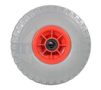 Ruota Per Carrello Grigio In PU Con Nucleo In Lamiera o Plastica Imperforabile