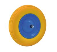 Ruota per CARRIOLA POLIURETANICA Perno Corto INT mm 125