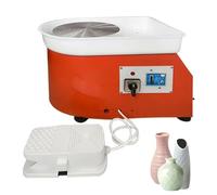 Ruota per Ceramica Elettrica, Ruota per Ceramica con Piatto Girevole in Alluminio da 25 Cm con Vasca in Rimovibile, Pedale E Strumenti per Modellare, Macchina per Formare Ruota per Ceramica