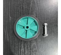 Ruota per compressore d'aria da 12,7 cm, resistente, antiscivolo, antivibrazioni, per attrezzi, diametro 120 mm, foro da 13 mm, unità in plastica verde (1 pezzo)