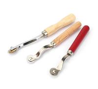 Ruota per cucire, 3 pezzi in acciaio inossidabile Ruota per tracciare Strumento per cucire Ruota per tracciare la punta dell'ago per la lavorazione della pelle Distanziatore per marcatura dei punti pr