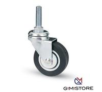 Ruota Per Mobili Art. 160/B ø 40 - Perno Mm 8 x 30 - Nera Avo 4 PZ