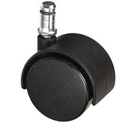 Ruota Per Mobili Doppia Prodotto Altamente Resistente Di Alta Qualità. Nucleo E Supporto A Cuffia In Poliammide 6 Nero. Supporto Rotante Con Perno Ad Innesto. Portata Dinamica Kg. 40. Made In Italy.