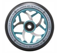 Ruota per monopattino acrobatico Striker Essence V3 da 110 mm | Nero/Verde acqua