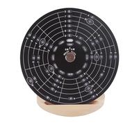 Ruota per quinta, arrotondata in metallo, teoria musicale con quinte arrotondate, materiale scolastico in lega di alluminio, strumento di apprendimento della teoria musicale con supporto in legno per