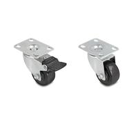 Ruota per rack DeLock 66754 50 mm acciaio nero argento set 4 pezzi
