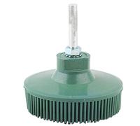 Ruota per sbavatura e lucidatura con spazzola abrasiva in gomma smerigliata con disco a setola 3 pollici per metallo, trapano elettrico (verde)