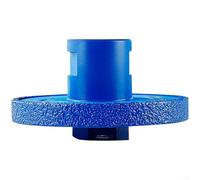 Ruota per smerigliatrice angolare, disco piatto resistente per piastrelle, marmo, pietra, 10 cm/12 cm, uso a secco bagnato, acciaio trattato termicamente sottovuoto brasato (10 cm)