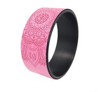 Ruota per yoga per gravidanza, supporto per la schiena e allenamento addominali, ruota in PU per principianti e praticanti avanzati, 32 × 32 × 13 cm - Pilates Stretch Aid (rosa)