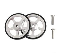 Ruota pieghevole in alluminio e gomma da 60 mm, compatibile con Brompton e For 3Sixty, funzionamento fluido e leggero (argento)