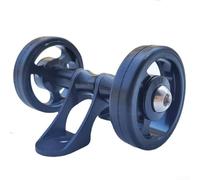 Ruota pieghevole per bicicletta, 42 x 61 x 70 mm, con cuscinetti in lega di alluminio, accessorio per parafango, facile da installare, per biciclette pieghevoli (nero)