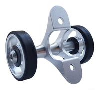 Ruota pieghevole per bicicletta, 42 x 61 x 70 mm, con cuscinetti in lega di alluminio, accessorio per parafango, facile da installare, per biciclette pieghevoli (argento)
