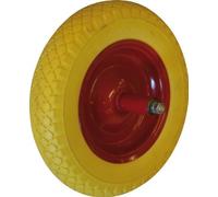 RUOTA PIENA GIALLA per CARRIOLA MAURER 350 mm ASSE150 mm