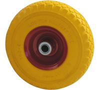 RUOTA PER CARRELLO PORTAPACCHI PIENA ANTIFORATURA RUOTINO GIALLA POLIURETANO