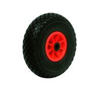 RUOTA PIENA PER CARRELLO PORTASACCHI PACCHI CERCHIO 260 MM IN PLASTICA