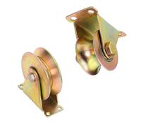 Ruota piroettante per cancello scorrevole con scanalatura a V/U con staffa rigida, progettata per binario a V invertito su porte di garage e industriali, 440 libbre per ruota 2 pcs 1.2"(32mm-U)