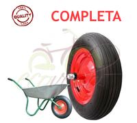 RUOTA PNEUMATICA 3.50 - 8 RICAMBIO 4PR CARRIOLA MODELLO VESPA ASSE LUNGO 155mm