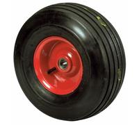 Ama Ruota Pneumatica Rigata 15x6/6" con Cuscinetti per Macchine da Fienagione - Capacità 250 Kg, Cerchio Rosso