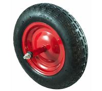 Ama Ruota Pneumatica per Carriola con Assale da 260 mm, Nero, Ø 380 mm, Capacità 180 kg