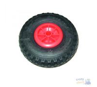 RUOTA PNEUMATICA DISCO PLASTICA PER CARRELLO cm 26 FORO mm 20 boccola nylon