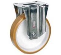 RUOTA POLIURETANO+POLIAMMIDE SUPPORTO INOX FISSO