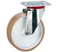 RUOTA POLIURETANO+POLIAMMIDE SUPPORTO INOX GIREVOLE