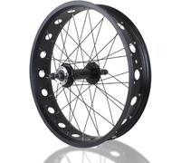 Ruota Posteriore 20x4.0 per Fatbikes 24/26 IH Ruota Posteriore per Bici da Neve/Bici da Spiaggia 36x14g Raggi Freno A Disco Sgancio Rapido 195mm 36h Mozzo Posteriore Cerchio, Black-Skeleton, 26in