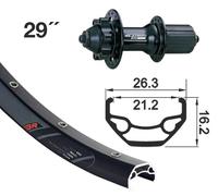 Ruota Posteriore 29" XfC EVO DC 22 fW 6-f Rodi Black Rock Disc 21-622 135 mm LV