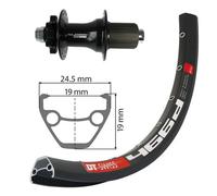 Ruota posteriore a 6 fori XLC DT Swiss Noir